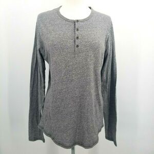 COHESIVE & CO Men's L Elbow Patch Henley Sweatshirt Shirt